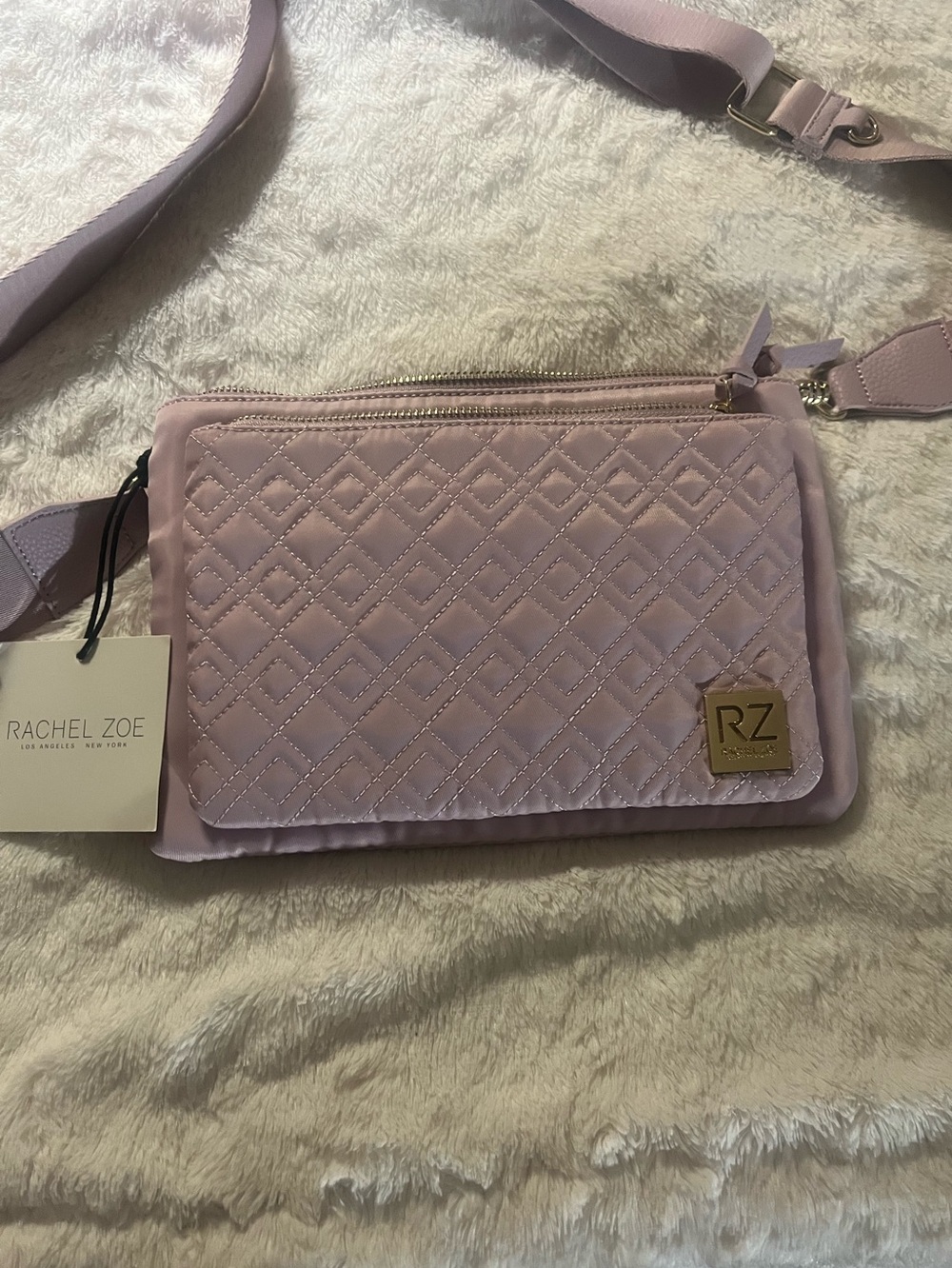 Rachel Zoe NWT adjustable strap purse with attachable coin purse.